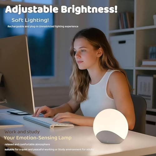 IYT Night Light for Baby,Kids Egg Light Stepless Dimming Touch Night Lamp,7 Colors Dimmable Eye Friendly Silicone Touch Lamp for Breast Feeding,Toddler Kids Bedroom Light,30 Min Hour Timer,BPA Free - Thumbnail 3