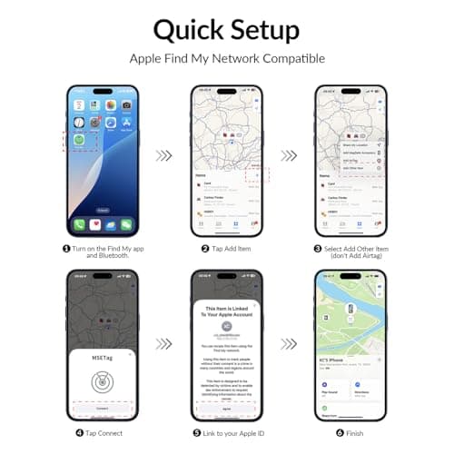 MSEBENT Tracker Tag - 2 Pack [Apple MFi Certified] Bluetooth Trackers Works with Apple Find My (iOS Only) - IP67 Waterproof Item Finders | Track Keys, Wallet, Luggage, Backpack - Thumbnail 4