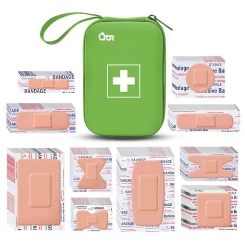 Adhesive Bandages Variety Pack 180 PCS,Various Sizes Large Waterproof,Adhesive Flexible Fabric Bandages Breathable A024 - Image 1