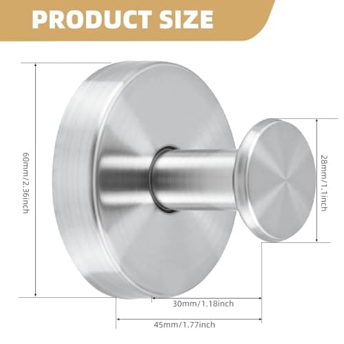 AuraHaven Suction Cup Shower Hooks for Inside Shower – 15 LB Heavy-Duty No-Drill Towel Hooks, Removable & Reusable for Towels, Robes & Loofah, Waterproof for Glass & Tile(4 Silver) - Thumbnail 2