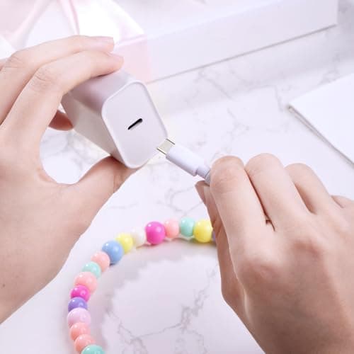 ComfyBay 3.3FT USB C to USB C Charging Cable, 60W Acrylic Beaded Charger Cord, Compatible with Samsung Galaxy, iPhone 16/15, iPad, and More - Thumbnail 4