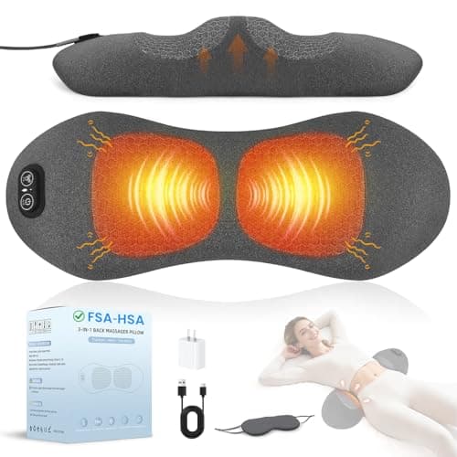 3 in 1 Lower Back Massager - FSA Eligible HSA Eligible,Triple Fusion Back Massager with Heat,Vibration,Airbag Traction Spine Massager for Lower Back Pain Relief,Deep Tissue Relaxation HSA Items - Image 1