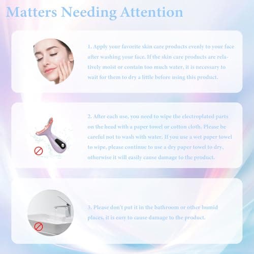 CNBHEABY Facial Massager, Portable Face Neck Massager Wand for Skin Care at Home - Thumbnail 6