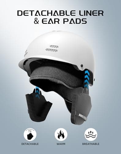 InnerKing Lightweight Ski Helmet for Men and Women with Action Camera Mount, 12-Vent ABS Snowboard Helmet with Impact-Resistant EPS Foam, Adjustable Fit, Protective Snow Sports Helmet- - Thumbnail 5