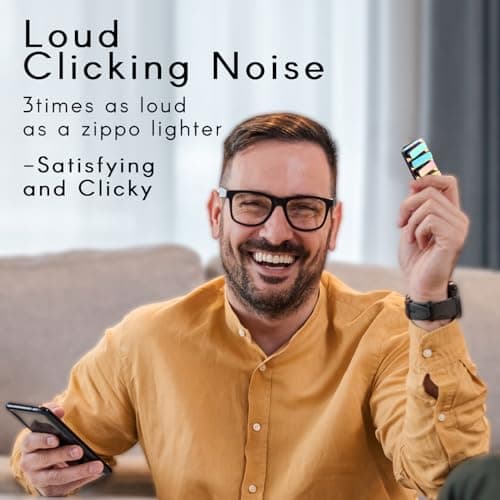 Fidget Toys for Adults, Metal Fidget Slider EDC Magnetic Haptic Fidget Clicker with 3 Noise Levels, Loud-Quieter-Quiet Adults Fidget Toy, Office Home Desk Magnetic Toys, Relief Stress and Anxiety - Thumbnail 4