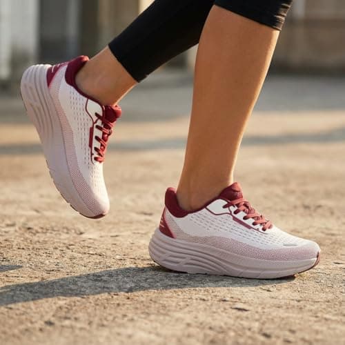 Wirpex Women's Wide Toe Box Walking Shoes–Non Slip Comfortable Cushioned Fashion Sneakers for Bunions Lightweight Zero Drop Tennis Running Shoe with Roomy Fit Beige Size 10.5 - Thumbnail 3