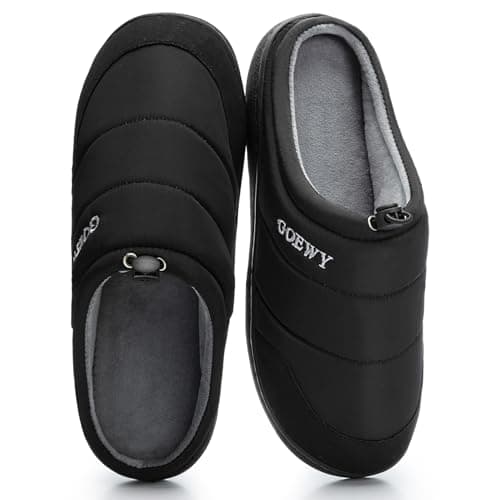GOEWY Two-Tone Mens Slippers,Indoor and Outdoor House Shoes with Memory Foam,Anti-Slip Bedroom Slippers as Gifts for Mens Him Dad Husband boyfriend - Image 1