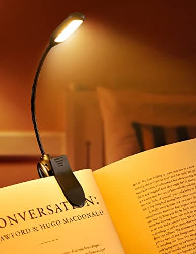 Monotremp Book Lights for Reading at Night in Bed, 80 Hours Runtime Rechargeable Reading Lights for Books in Bed, 3 Brightness Levels × 3 Color Temperatures, 1.3 oz Lightweight - Image 1