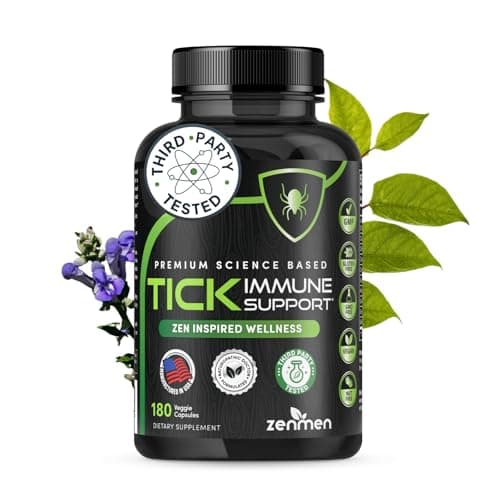 Zenmen Daily Tick Guard Immune Support Supplement - Improved Formula - Japanese Knotweed, Cat's Claw, Chinese Skullcap, Cryptolepis Sanguinolenta, Sweet Wormwood - 180 Vegan Capsules, Made in The USA - Image 1