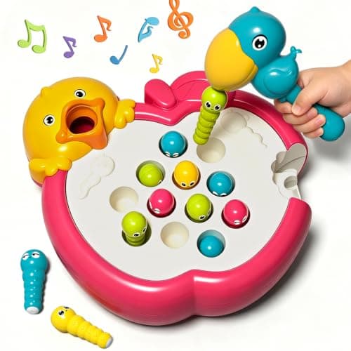 PANITU Magnetic Bird Feeding Game Woodpecker Worm Toy Montessori Fine Motor Skills Toddler Toy Age 2-4 Sensory Toys for Toddlers 3-5 Educational Learning Toys 2 Year Old Boy and Girl Gifts