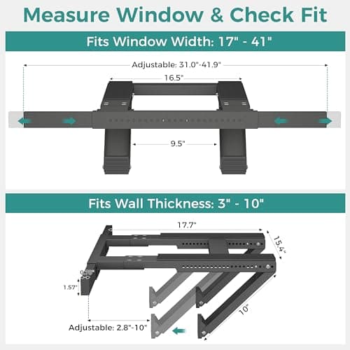 No-Drilling Window Air Conditioner Support Bracket, AC Holder Stand Mount - Thumbnail 3