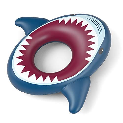 Jasonwell Inflatable Shark Pool Float Shark Floaties Water Fun Summer Beach Swimming Pool Tube Inflatables Ride on Pool Party Raft Lounge Toys for Kids & Adults - Thumbnail 3