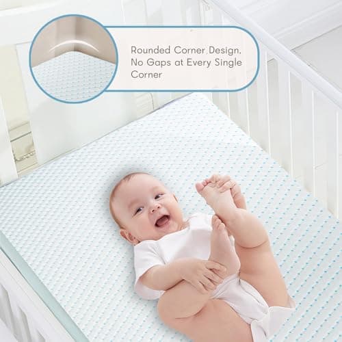 voomf Mini Crib Mattress, 38x24X4 Inch Dual Sided Comfort Memory Foam Portable Crib Mattress, Soft Breathable Baby Mattresses for Mini and Portable Cribs with Machine Washable Cover - Thumbnail 5