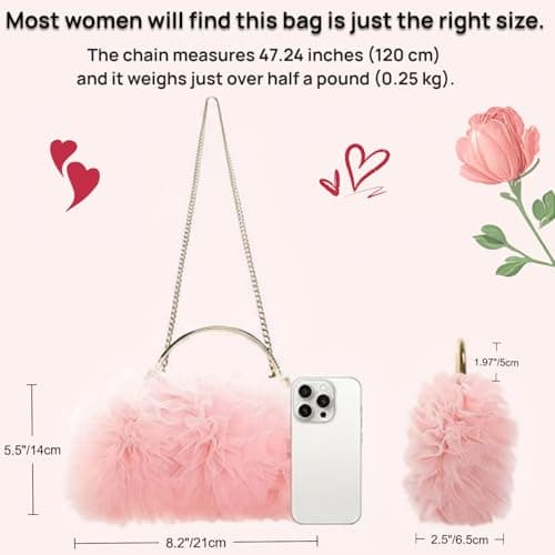 2026 Elegant Lace Floral Clutch for Women Formal Evening Bag Cute Purse Flower Wedding Handbag(Pink) - Thumbnail 5