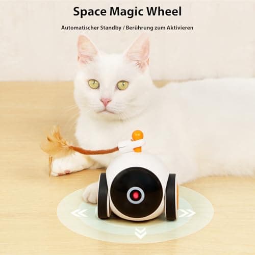 Interactive Cat Ball USB Rechargeable Self-Moving Toy for Indoor Cats - Thumbnail 4