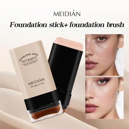 Ivory Foundation Stick-2-in-1 Creamy Concealer&Brush,Buildable Coverage for Smooth, Brightening Makeup Look - Thumbnail 5