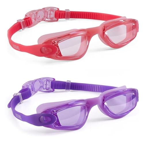 Aegend Swim Goggles for Kids Youth 3-14 Anti-Fog Anti-UV Comfort Fit Goggles for Swimming
