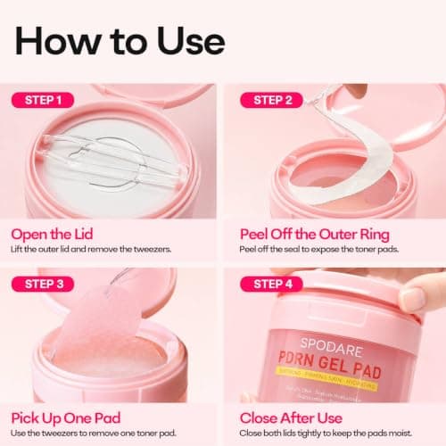 SPODARE Toner Pads Salmon DNA PDRN Collagen Jelly Pad, Heart Shape Gel Toner Pad with Collagen & Niacinamide for Soothing, Firming, Uneven Skin Tone - 70 Pads (1 Pack) - Thumbnail 6