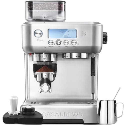 CASABREWS 5700Pro Espresso Machine with Grinder, Professional Coffee Maker with Milk Frother Steam Wand, Barista-Quality Cappuccino Latte Machine with LCD Display, Great for Coffee Enthusiasts - Image 1