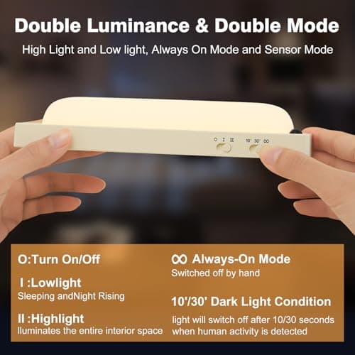 ICARER FAMILY Motion Sensor Night Light, Rechargeable LED Night Lights, Silicone Night Light for Kitchen, Closet, Bedroom, Stick-On Magnetic Indoor Lamp - Thumbnail 6