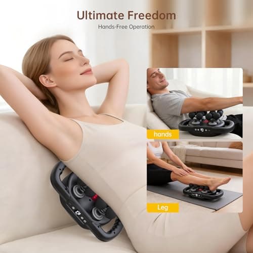 AdamPark 12-Head Deep Tissue Massager Gun, Electric Muscle Massager Handheld Massage Gun with 9 Modes Quiet Massager for Back Pain Full Body Muscle Pain Relief, Ideal Gifts for Women, Men - Thumbnail 2