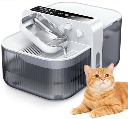 Chumajor 3.5L Wireless Cat Water Fountain with No Filters, 180-Day Battery & Precision Flow Control,Smart Pet Water Dispenser with Wastewater Separation & Custom Scheduling for Cats & Dogs, White - Image 1