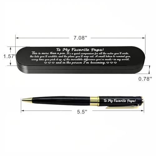 ABNTY To My Favorite Papa Engraved Ballpoint Pen - Thumbnail 2