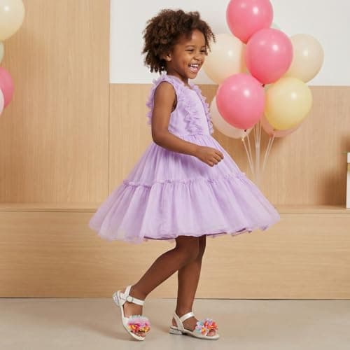 Mailaii Girls White Sandals Breathable Open Toe Party Wedding Cute Shoes for Toddler Little Big Kid - Thumbnail 3