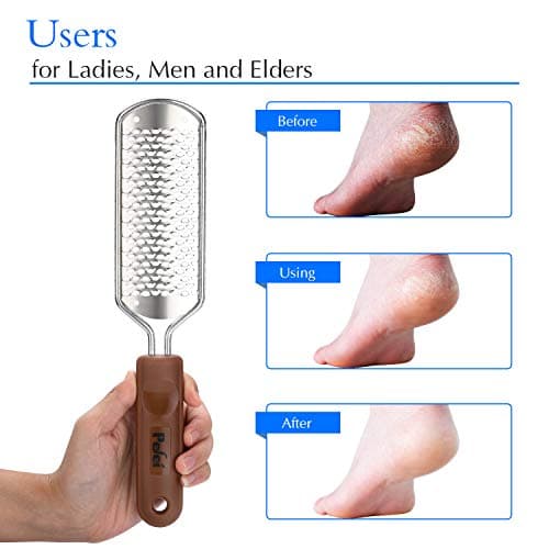 Professional Pedicure Foot File, Colossal Stainless Steel Detachable Foot Scrubber, Hard Skin Removers Pedicure Rasp for Wet and Dry Feet - Thumbnail 4