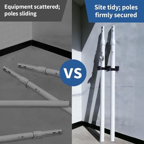 Sigrupery Volleyball Holder Wall Mount, Vertical Pole Holder for Volleyball Poles, Space-Saving Volleyball Accessories for Volleyball Room Decor - Thumbnail 6