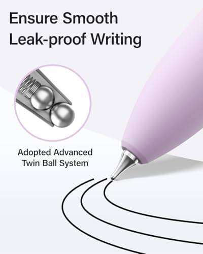 inkipen 8Pcs Gel Pens - 0.5mm Black Ink Pens Fine Point Smooth Writing, Quick Drying Journaling Pens, Cute School & Office Pens for Gift - Thumbnail 4