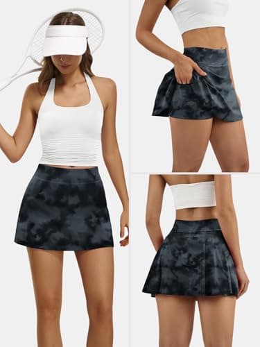 AFFOLE Camo Skirt Women Tennis Golf Skorts Athletic High Waisted with Pockets Inner Shorts Workout Pleated Pickleball 2026 - Thumbnail 4