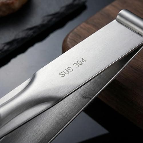 [2-in-1 Detachable Design] 12-Inch 304 Stainless Steel Spatula Tongs, Rust-Proof Metal Tongs for High Heat Cooking, Professional Food Turner for BBQ and Grilling, Durable Kitchen Essential - Thumbnail 4