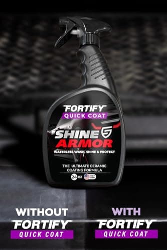 Car Wax Spray and Ceramic Coating for Cars - 3 in 1 Waterless Car Wash and Detailing - Quick Effect Coating Agent for Car - High Gloss Car Coating Spray, Shiny Car Stuff by Shine Armor - 24FlOz - Thumbnail 4