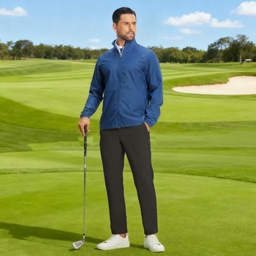 M MAELREG Fleece Lined Golf Pants Men Water-Resistant Workout Casual Outdoor Hiking Insulated Winter Pants for Men Coffee - Thumbnail 2