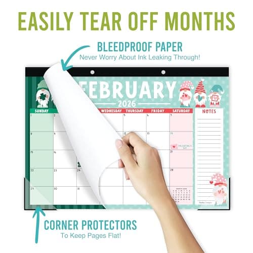 Hadley Designs Large Teacher Desk Calendar 2026-2027 - Desktop Calendar 2026, 18-Month Desk Calendars for Home, Office & Classroom, Cute Classroom Must Haves, Teacher Appreciation Gifts - Thumbnail 6