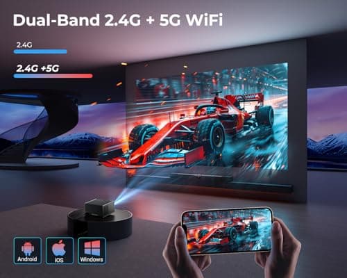 ELEPHAS Smart 4K Supported Projector with WiFi & Bluetooth, 2000 ANSI Lumens, Compatible with Netflix, Prime Video, YouTube, Auto Focus & Keystone, Dust-Proof Sealed, Dolby Audio Video Projector - Thumbnail 6