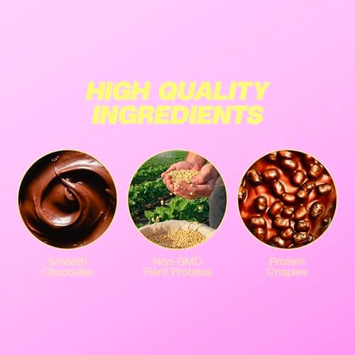 Misfits Vegan Protein Bars - Fudgey Brownie Batter| Nutrition Bars - 14g Protein, 1g Sugar, Plant-based, Low Carb, Non-GMO, Gluten Free Snacks | Pack of 12 - Thumbnail 5