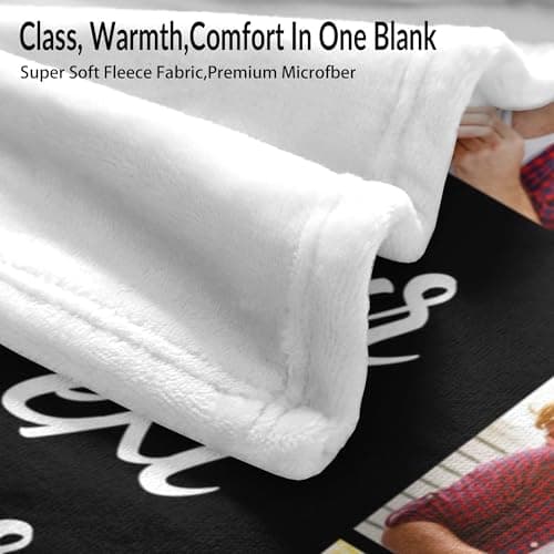 Gifts for Dad Mom from Daughter Custom Blanket with Picture Text Customized Memories Souvenir with Photos for Husband Wife Couple Girlfriend Boyfriend Personalized Birthday Ideas Soft Warm - Thumbnail 4