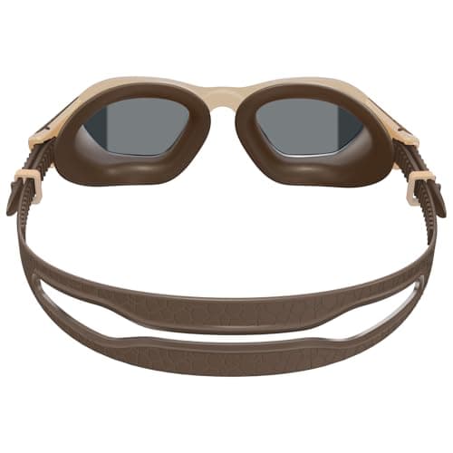 Whale Swim Goggles, HD Anti-Fog Goggles, Unisex | 100% UV Protection | Anti-Fog Design (Coconut Shell Brown) - Thumbnail 3