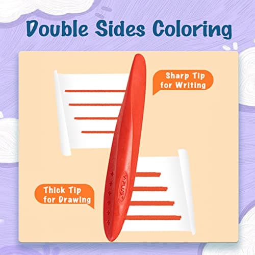 YPLUS Triangle Crayons for Kids - Washable Toddlers Crayons 12 Colors, Non Toxic Handwriting Posture Correction Coloring Art Supplies - Thumbnail 4