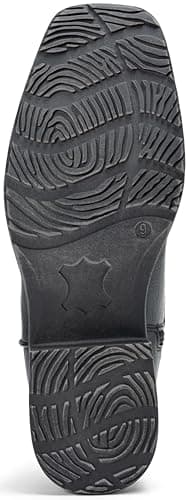 Jousen Cowboy Boots for Men, Retro Square Toe Western Boots with Embroidery, Durable Slip-Resistant Pull-On Boot with Holes (AMY8424-black-08) - Thumbnail 6