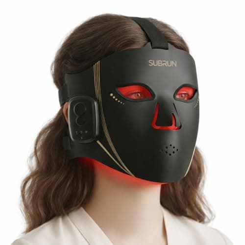 SUBRUN Red Light Therapy for Face, FDA-Cleared Red Light Therapy Mask, 336 LEDs Full Face Coverage & 4 Modes, Rechargeable Cordless At-Home Facial Skincare Device, Birthday Gifts for Women Mom Wife - Image 1