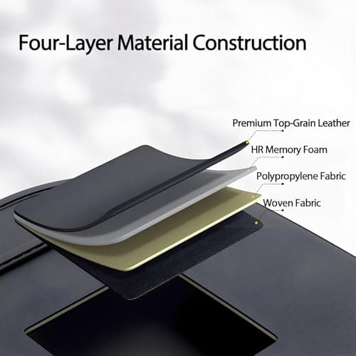 FASTAGEI 2 Pack Universal Foldable Car Backseat Organizer with Table Tray, Car Seat Back Protector with Touch Screen Phone Holder, Premium Leather Kick Mats with Storage Pockets Tissue Box (Black) - Thumbnail 5