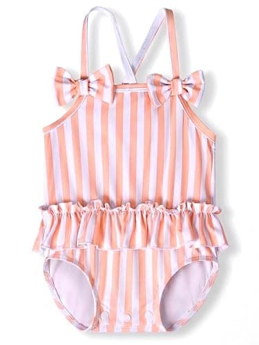 Eayouko Baby Swimsuit Girl Toddler Bathing Suit One Piece Stripe Newborn Infant Swimwear Summer Beach - Image 1