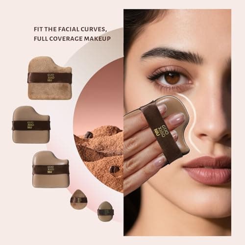 24pcs Powder Puffs Set With 4 Cases, Cushion foundation puff, Velour Makeup Puff, Setting Powder Puff, Reusable & Washable, Ideal For Foundation, Powder Cream, Setting, Christmas Gifts For Women - Thumbnail 3