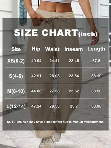 Bellcoco Barrel Sweatpants Women Casual Baggy Elastic Waisted Pants Wide Leg Gym Trousers with Pockets Apricot L - Thumbnail 5