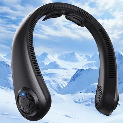 EYERZ Neck Fan, Portable Wearable Cooling Fan, Powerful 360° Airflow, Rechargeable Bladeless Hands-Free Fan, Quiet Personal Fan for Travel Outdoor - Image 1