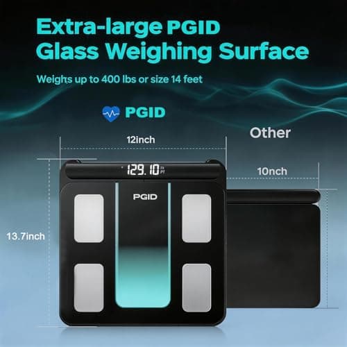 PGID Body Fat Scales Most Accurate,Body Composition Analyzer Monitor BMI Muscle Mass, Smart Visceral Fat Bioimpedance Scales,Body Pod Scale Syncs with App for 24 Users 180KG/400Lb - Thumbnail 4