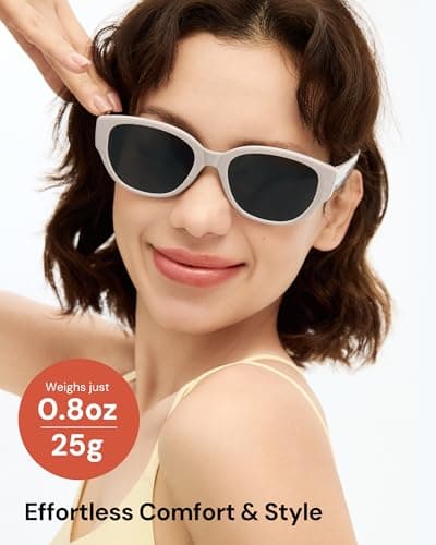 BENEUNDER Women's Polarized Sunglasses - UV400 Trendy Folding Lightweight Shades, Retro Classic Designer Style - Thumbnail 4